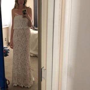 White Lace Maxi Dress